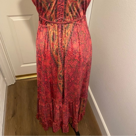 Raga Women’s Passion Struck Halter Maxi Pink Print Dress NWOT small excellent - Picture 7 of 14